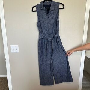 Denim Sleeveless Jumpsuit